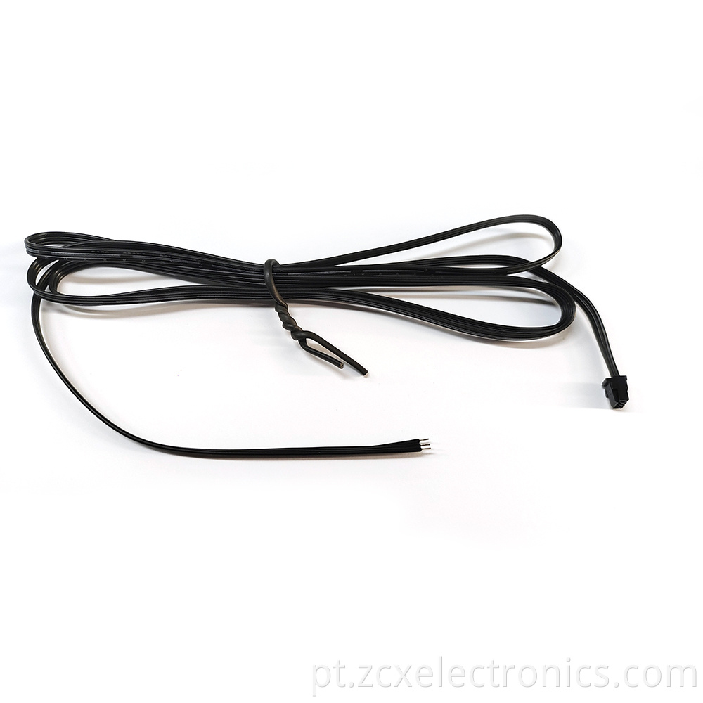 Tinned copper black power cord